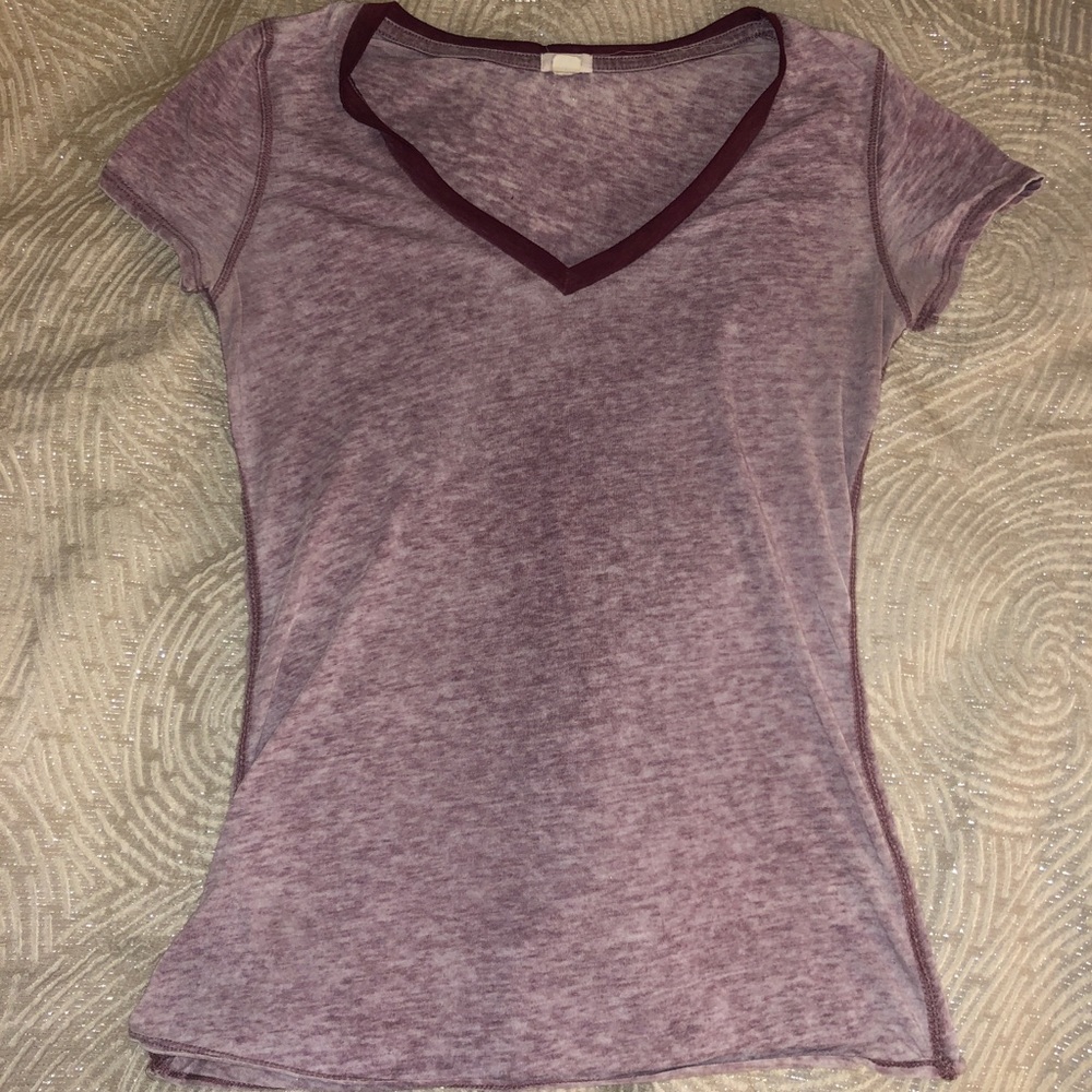Purple v neck